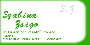 szabina zsigo business card